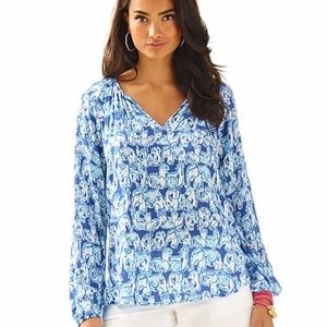 Lilly Pulitzer Willa Top in Get Trunky